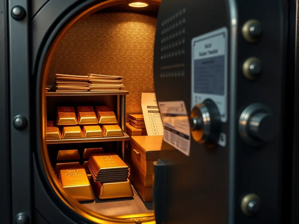 A secure vault with a combination lock, symbolizing the protection and security of assets through effective risk management strategies.